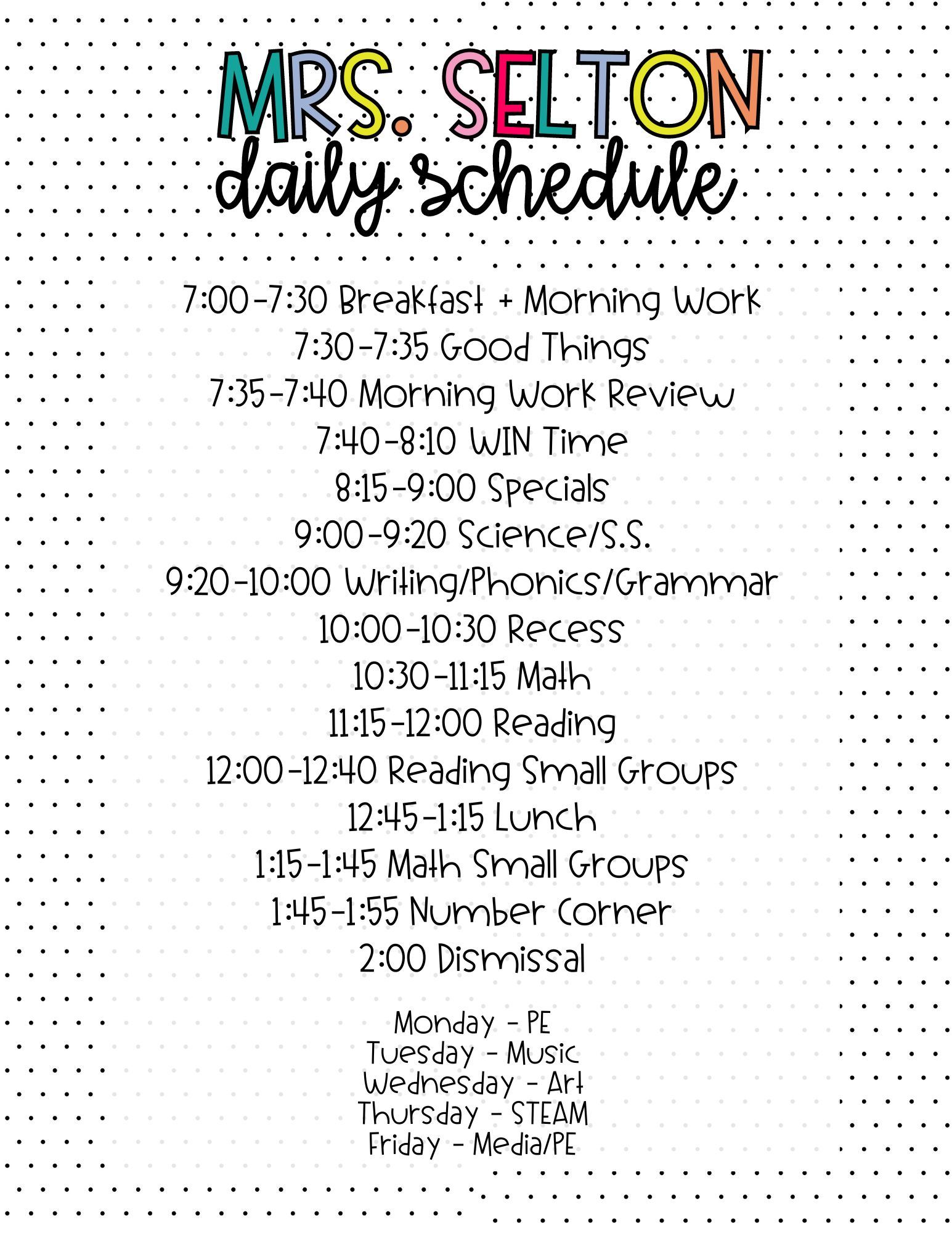 Class Schedule2